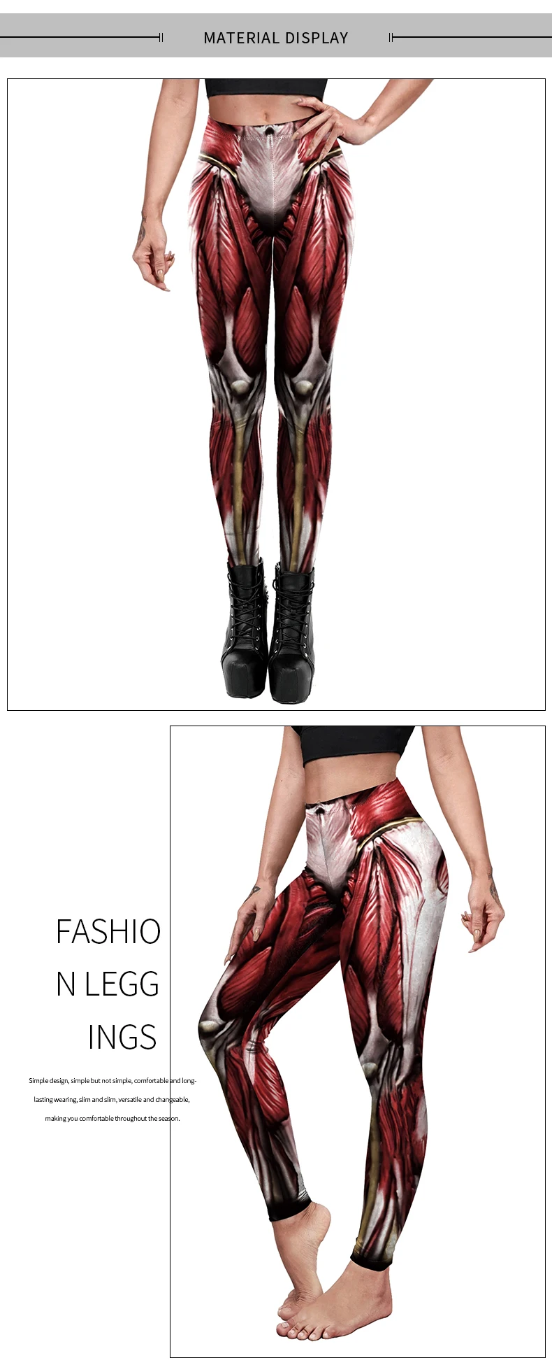 honeycomb leggings [You're My Secret] New 3D Muscle Printed Leggings Classic Attack on Titan Cosplay Sexy Leggin Tights Push Up Fitness Women Pants aybl leggings