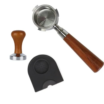 

Coffee Utensil Sets Coffee Bottomless Portafilter for Delonghi Filter 51MM Replacement Filter Basket Coffee Accessory