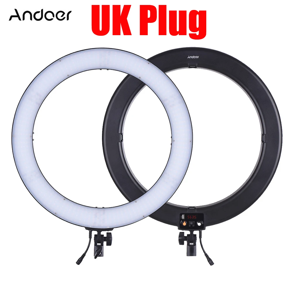Andoer RL720B Профессиональный 1" 720 шт. светодиоды Регулируемая яркость CRI90+ с держателем телефона Горячий башмак адаптер для DSLR камеры - Цвет: Серебристый