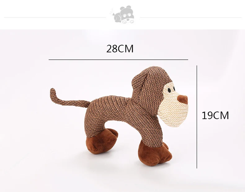 Собака игрушки-Жвачки для маленьких и крупных собак Укус устойчивостью собачьи мягкие игрушечные Уточки интерактивный писк игрушка для щенка товары для домашних животных - Цвет: Monkey