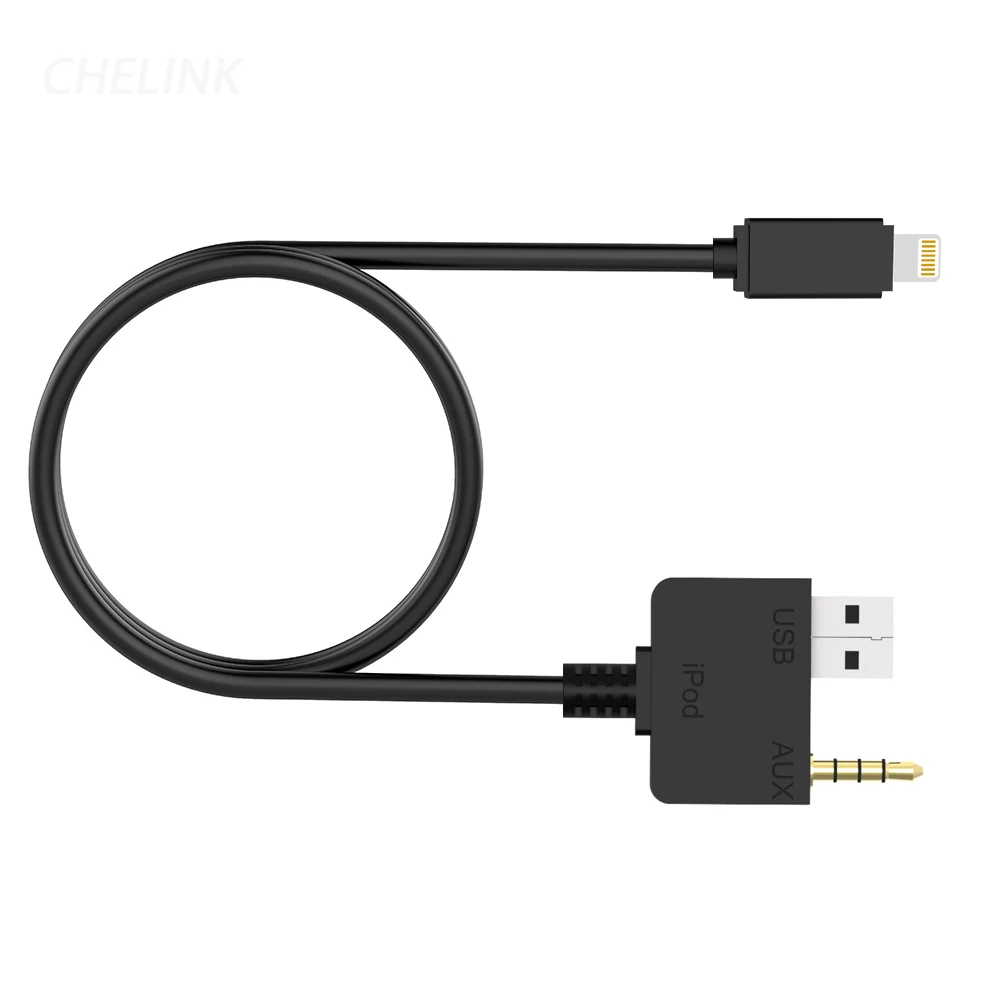 AUX USB кабель CHELINK с разъемом 3 5 мм для подсветки автомобиля|Кабели адаптеры и