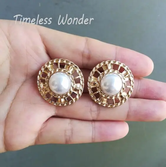

Timeless Wonder Chic Faux Pearl Statement Earrings Women Jewelry Baroque Top Gothic Punk Ins Boho Rare Hiphop Boutique 2380