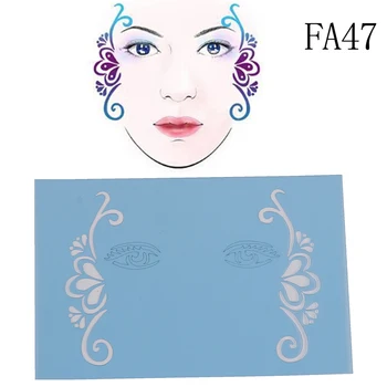 

Soft DIY Reusable Face Body Paint Airbrush Glitter Tattoo Stencil Body Painting Facial Makeup Template Drawing Tattoo