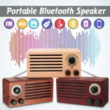 Деревянная цифровая Беспроводная колонка портативный bluetooth динамик MP3-плеер поддерживает Micro SD/TF карты USB AUX