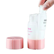 Дорожная бутылка для лосьона 3 в 1 портативная бутылка для шампуня дозатор-гель для душа пустая бутылка из трех предметов