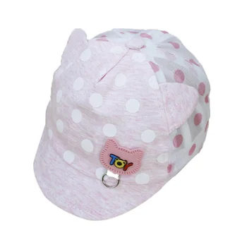 

Summer Baby Outdoor Sun Hat Polka Dot Cute Cartoon Printed Cap For 1-6 Months New Born Baby