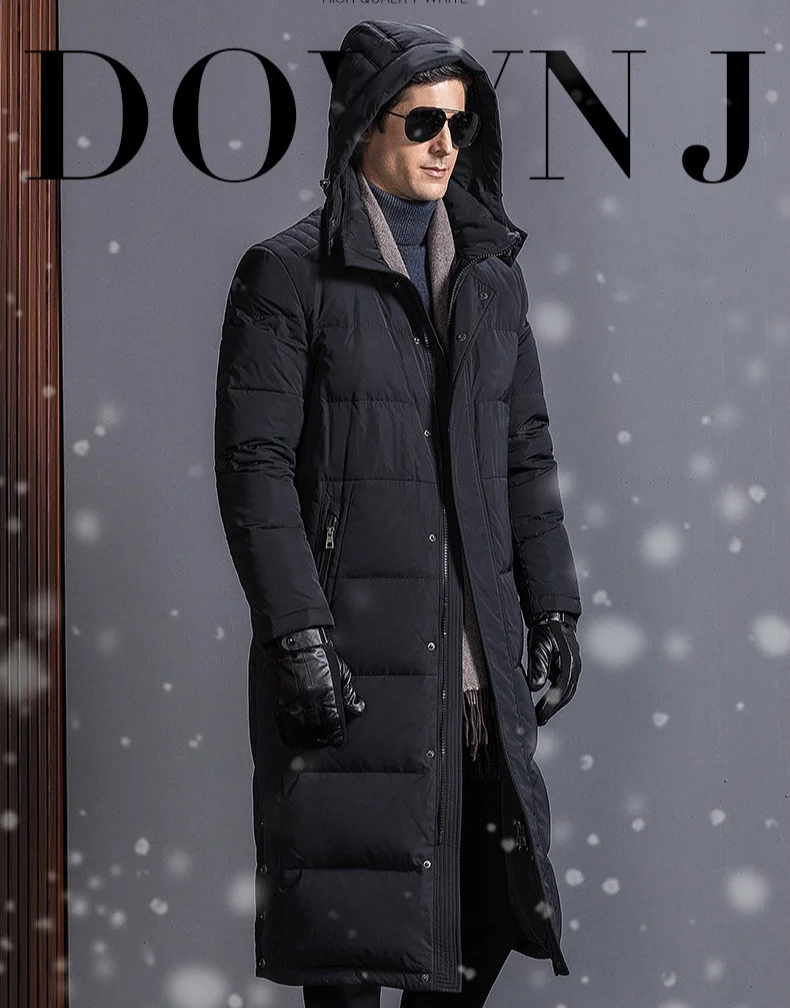 Down Long Jacket Winter Men's Jackets Thick Mens Clothing Hooded 5XL Clothes Male Parkas Ropa Hombre LXR472 long puffer coat