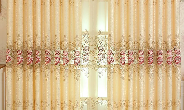 Простые европейские шторы для гостиной с вышивкой, плотные шторы из ткани, спальни, балконные занавески для королевского короля