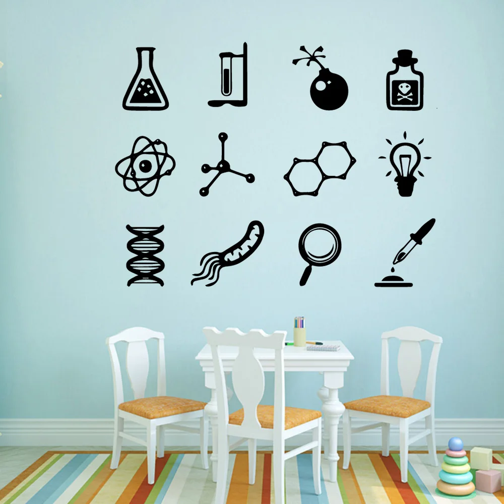 Chemical Reaction Wall Sticker Home Decor Decoration For Kids Rooms