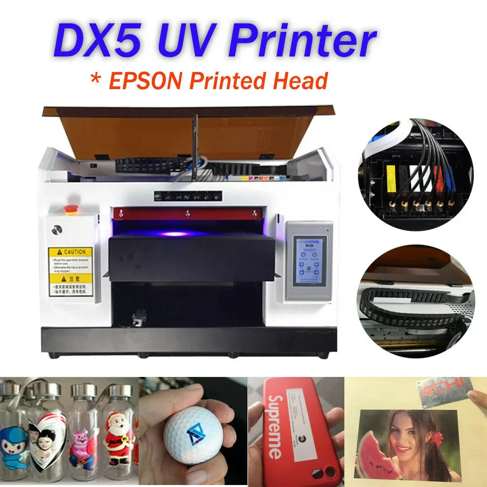 ACHI DX5 UV Printer & Rotary Holder For Bottles Cylindrical 3D Rotation Embossed print phone case, wood, T shirt Print factory|Printers| - AliExpress