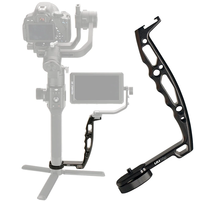 Ulanzi DSLR 스태빌라이저 L 타입 브래킷 스탠드 핸들 그립 적용 모니터, Zhiyun 크레인 2 DJI Ronin RS 2 Weebill 짐벌용