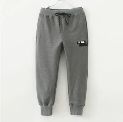 Dark Grey Повседневные штаны; детские брюки; хлопковая удобная модная детская повседневная одежда; брюки с буквенным принтом для мальчиков - Цвет: Dark Grey