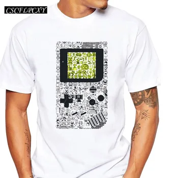 

2019 Hot Sales New Fashion Handheld Magic design Men T-shirt Short Sleeve Geek Tops Punk Vintage Printed Hipster Tee