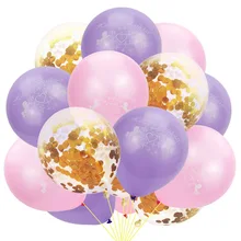 

15pcs Unicorn Latex Balloon Purple Theme Birthday Party Wedding Holiday Celebration Sequin Confetti Balloon Baby Shower Hot