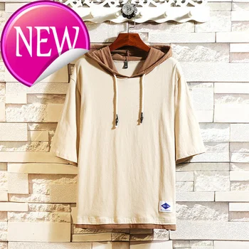 

Clothing Classic Men's Tops & Tees T-Shirts Plus Asian Sizes M-4XL 5XL 2020 Summer Short Sleeves Brand With Hooded Tshirt