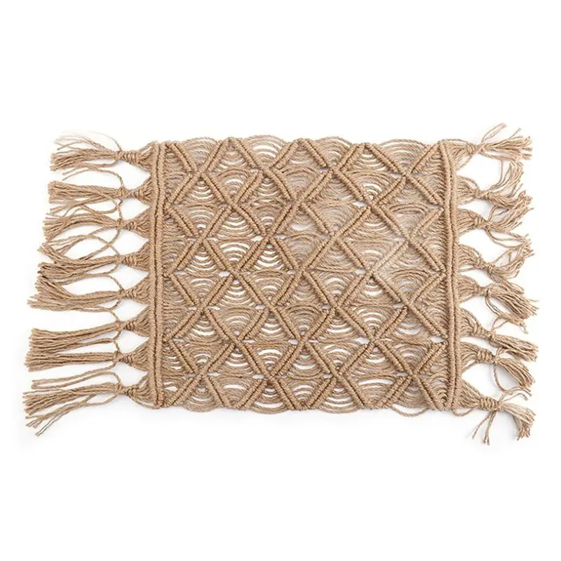 

Infants Photography Props Newborn Baby Photo Mat Blanket Hand-woven Tassel Carpet Decorative Backdrop Cover