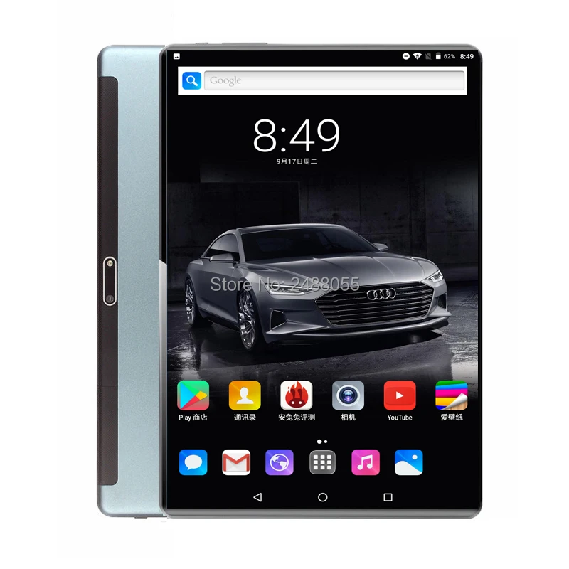 

6+128GB Global 10 inch Tablet PC Android 9.0 Dual SIM 3G 4G LTE 6GB RAM 128GB ROM 2.5D Glass 10 inch 1280x800 Full HD Display