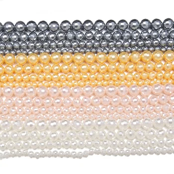 

Natural shell beads White / Yellow / Pink /Black DIY for making necklaces and bracelets Sold in packs 36CM 6 / 8 / 10 / 12 mm