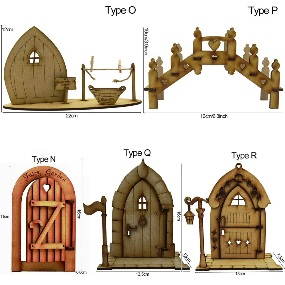Miniature Fairy Garden Door Wooden Decoration