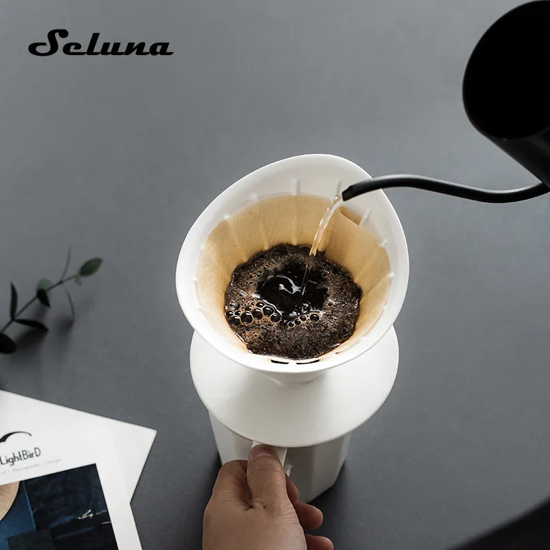 Керамическая капельная ручная Кофеварка Seluna в японском стиле с 2 чашками фильтр