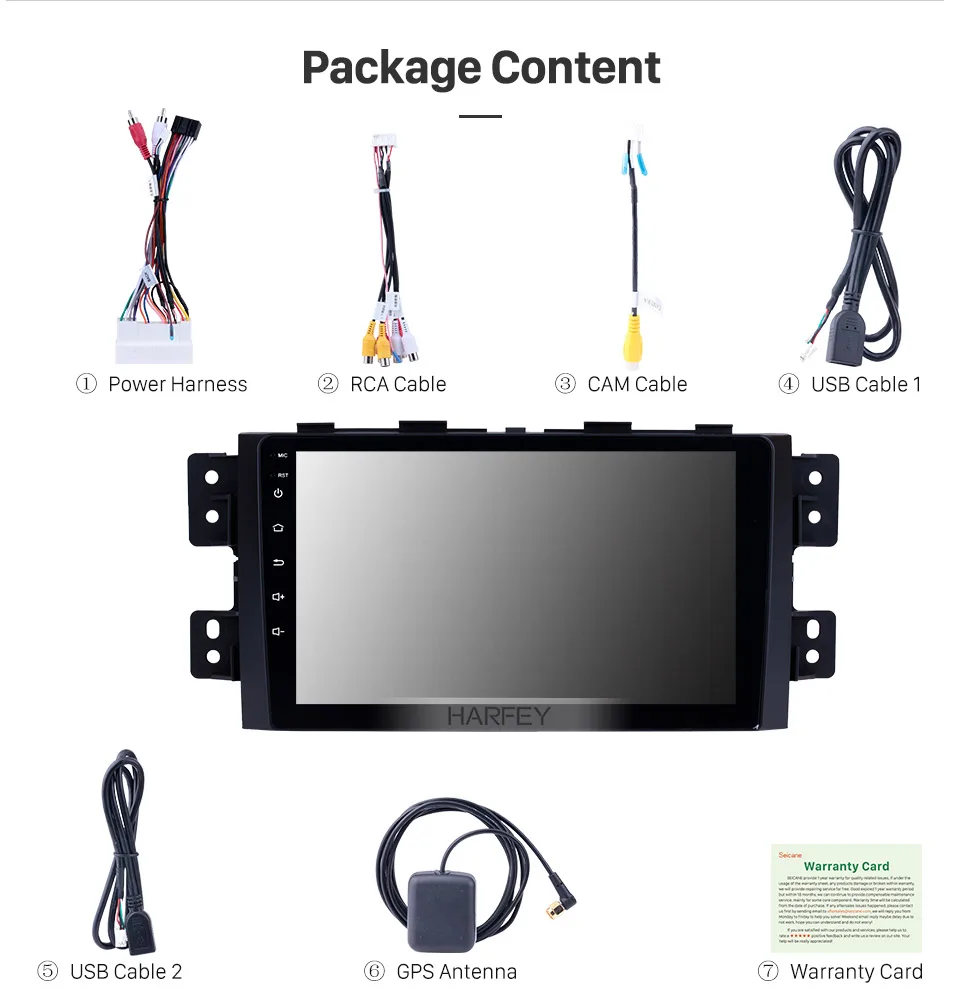 Flash Deal Harfey Quad Core Car Radio GPS Multimedia Player 9 inch Android 8.1 2Din DVR Head Unit For 2008 2009 2010 2011-2016 KIA Borrego 18