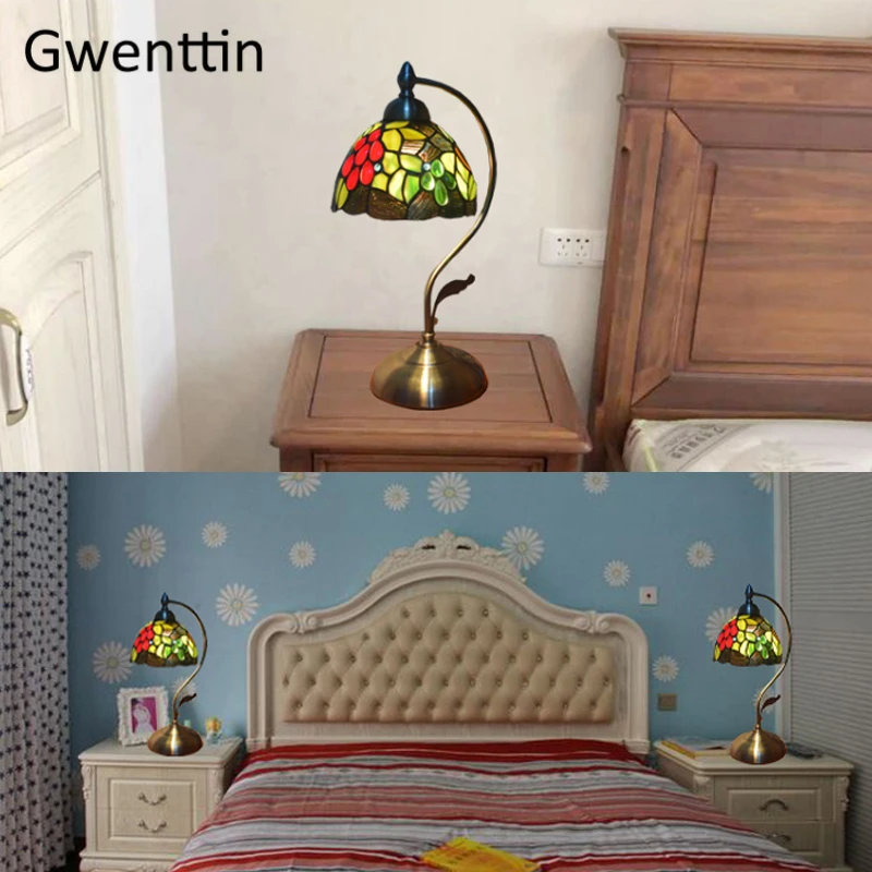 ステンドグラス ランプ ベース ティファニー レプリカ 2灯 大きめ