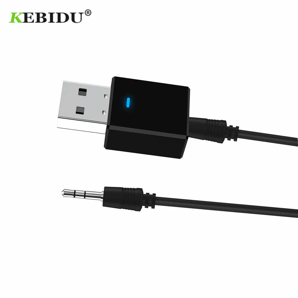 KEBIDU Мини Bluetooth 5,0 приемник передатчик USB Bluetooth AUX аудио адаптер 3,5 мм разъем для ТВ ПК автомобильный комплект беспроводной адаптер