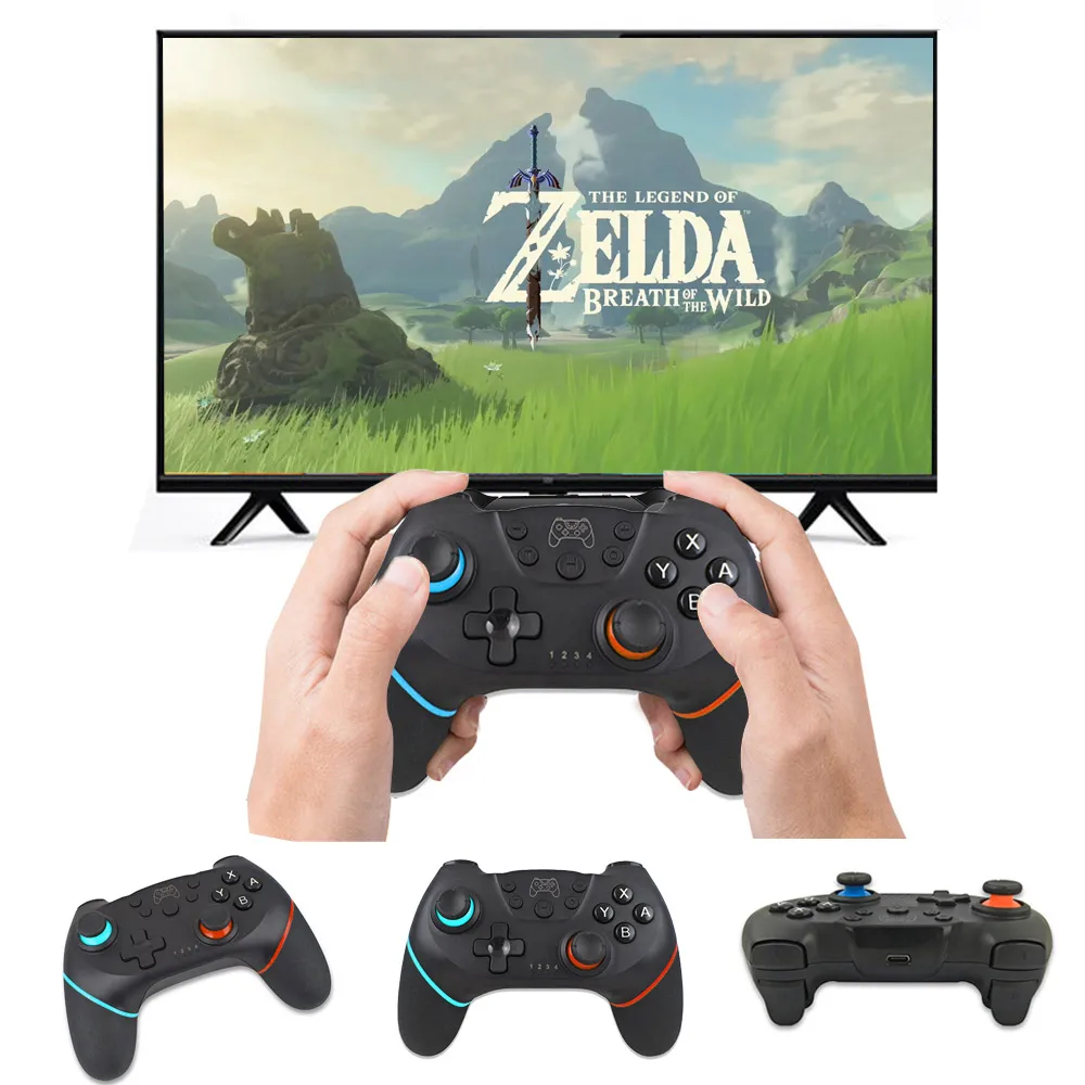 Беспроводной игровой контроллер Bluetooth геймпад для Nintendo Switch Pro Joypad консоль поддерживает гироскоп двойной двигатель вибрации - Цвет: Style 1