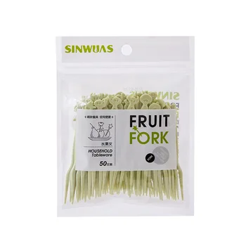 

50 Pcs Disposable Plastic Forks Stick Food Picks Cocktail Fruit Sticks Set Party Cake Salad Vegetable Forks Baking Shop Supplies