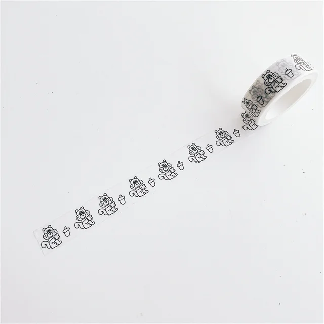 15mm*5M English hand drawn style Washi Tape Masking Tape Kawaii Decorative Adhesive Tape Sticker Scrapbooking Diary Stationery 1Pc J