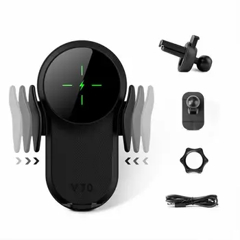 

15W wireless fast charger car mobile phone holder with induction sensor fast charging bracket installation