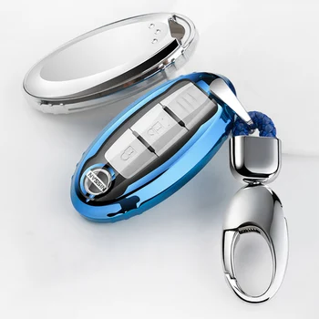 

1 Set TPU Car Remote Key Cover Case keychain For Nissan Qashqai X-Trail t31 t32 kicks Tiida Pathfinder Murano Juke Accessories