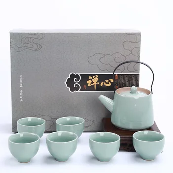 

Special Gifts Chinese Tea Ceremony Zen Tea Self-cultivation Anti-scalding Teapot with Handle Tea Cups Coffee Set Soup Pot & Bowl