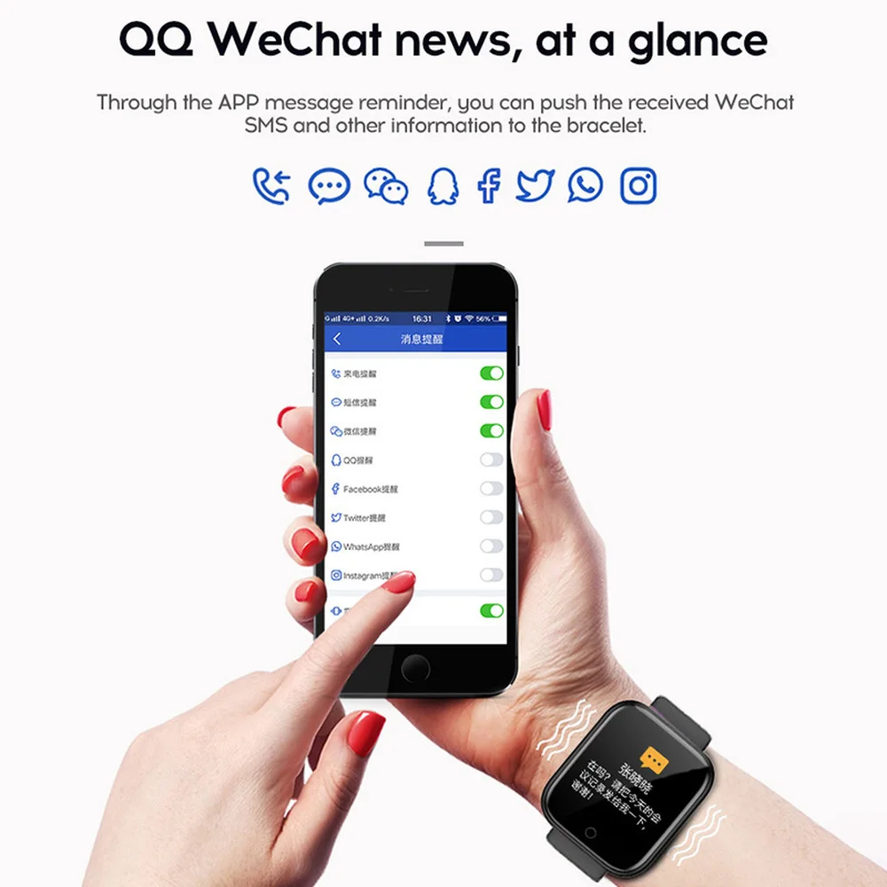2020 D20 Pro Smart Watch Blood Pressure Heart RateTracker Y68 Bluetooth Sports Smart Bracelet Fitness Monitor For Android IOS