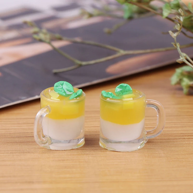 1 шт. Миниатюрные аксессуары для кукольного домика мини-чашка пудинга с манго