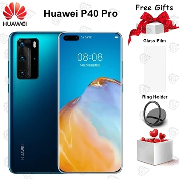 Перейти на Алиэкспресс и купить Смартфон Huawei P40 Pro, 100% оригинал, Android 10, 6,58 дюйма, 90 Гц, 8 + 128 ГБ, Kirin 990, 50 МП, 4 камеры, 40 Вт