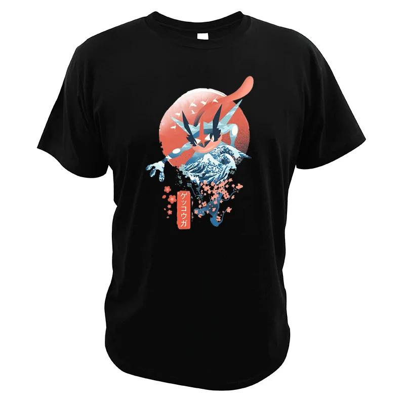 Greninja T shirt Water Funny Game Cotton Tees Ninja Frog Hot Cartoon Print Japanese Tshirt EU Size |