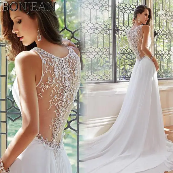

Tulle Beach Wedding Dress 2020 Vestido De Noiva Vintage Lace Top Chiffon Skirt Boho Bridal Dresses Robe De Mariee Bride Dress