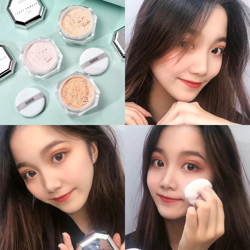 

New Matte Matte Loose Powder Set Makeup Powder Lasting Non-dressing Anti-sweat Natural Powder
