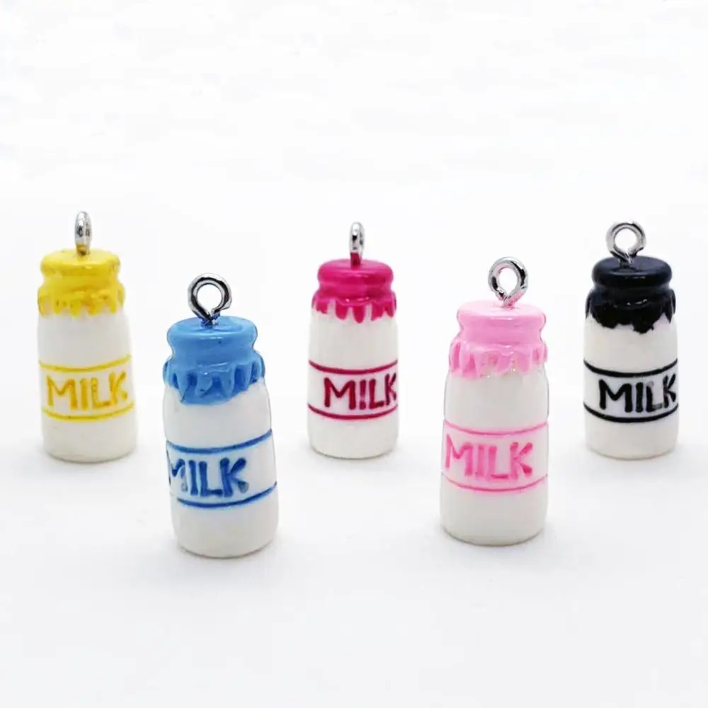 5 шт. 10*21 мм Милая 3D резиновая имитация бутылки молока Подвески для DIY изысканные серьги брелок модные ювелирные изделия аксессуар