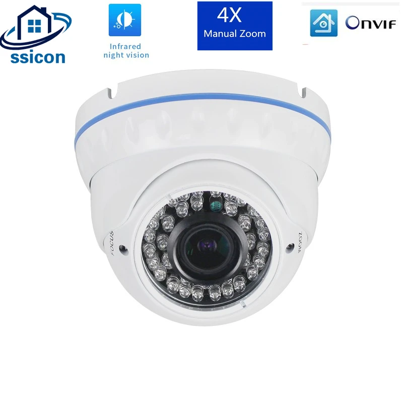 

H.265 1080P IP Camera IR Night Vision 2.8-12mm Lens XMEye APP ONVIF P2P View 48V Security 2MP IP Camera POE