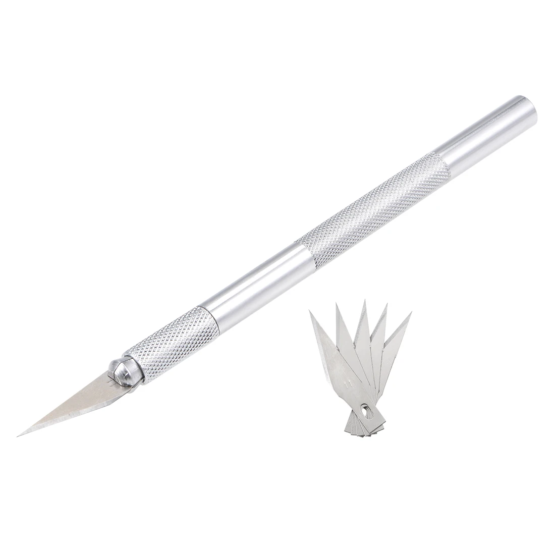 

uxcell Stainless Steel Precision Cutter Hobby Razor Tool w 6 Spare Blades for DIY
