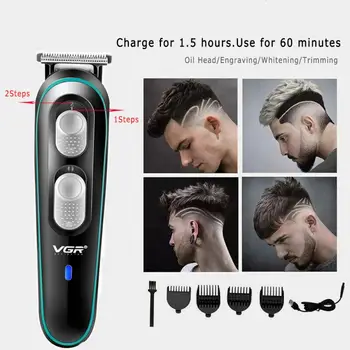 

New Electric Rechargeable T-Blade Shaver Hair Trimmer Rechargeable Nose Hair Clipper Professional Razor Haircut Cutting Machine