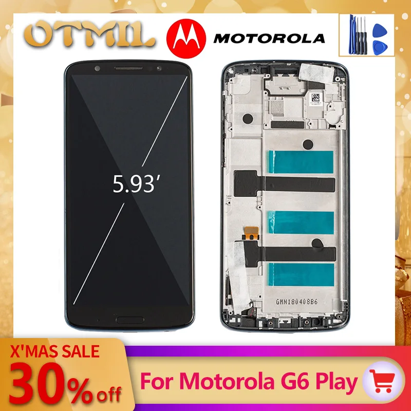 5," сенсорный экран для Motorola Moto G6 Play XT1922-1 XT1922-3 XT1922-4 ЖК сенсорный экран с рамкой дигитайзер дисплей