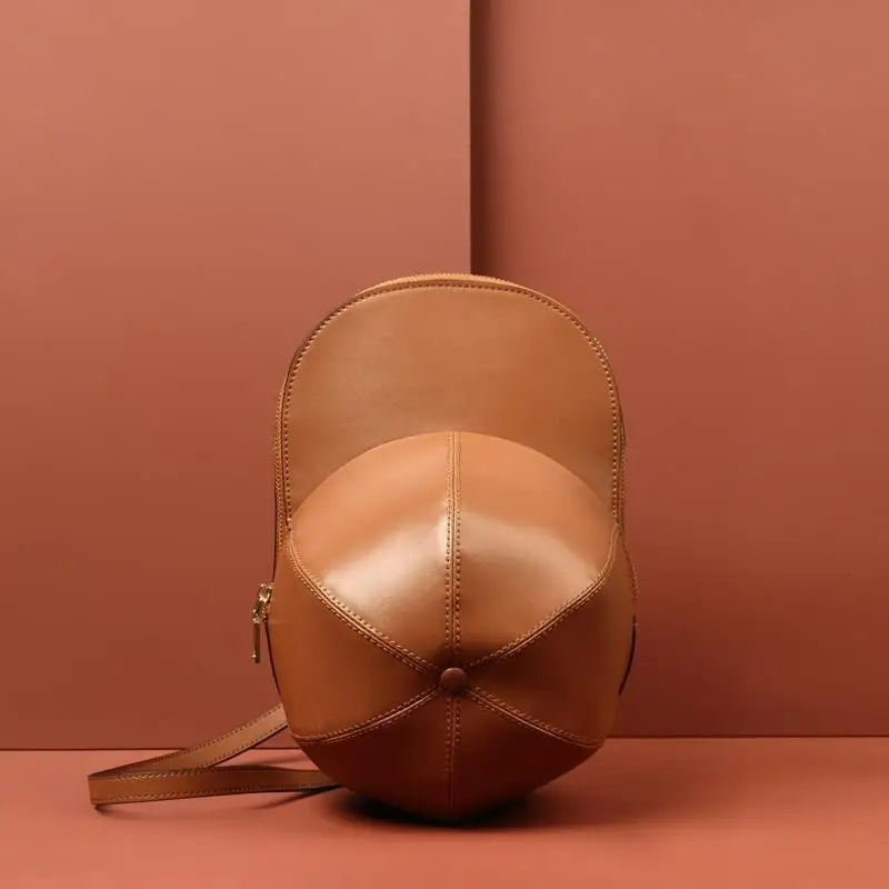 

Individuality Hat Bags Ladies Cap Purse Fashion Small Split Leather Women's Crossbody Bags