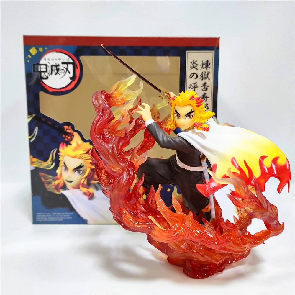 Figure Anime Demon Slayer Rengoku Kyoujurou Fire Dragon Scene Pvc Action Figma Toy 17cm Kimetsu No Yaiba Model Xmas Gift Doll Null Aliexpress
