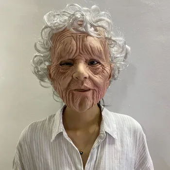 

Halloween Funny Mouth Mask Supersoft Old Man Adult Washable Mask Dustproof Breathable Cosplay Party Props Fun Toys Mascarilla