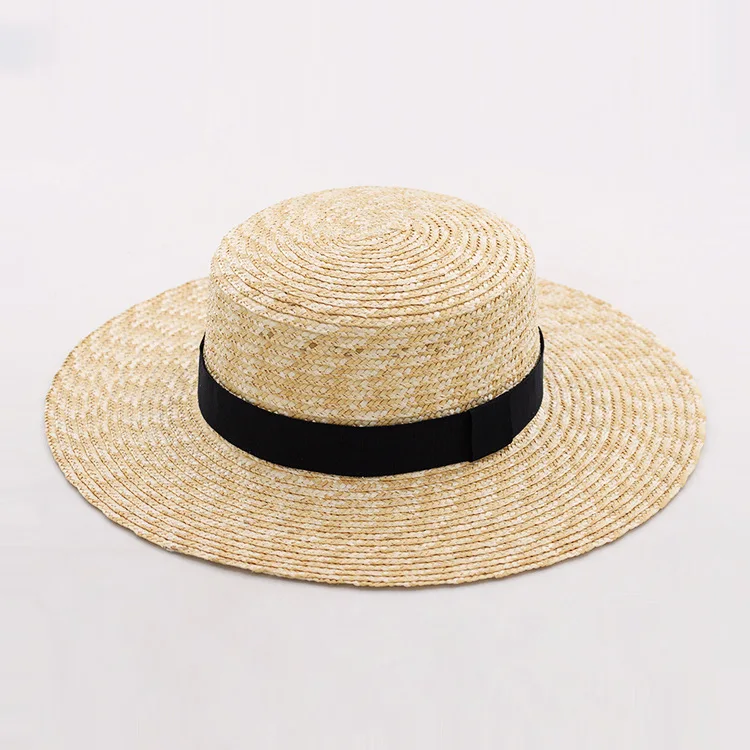 Классическая натуральная Соломенная Шляпа Fedora, летняя, ручная работа, тонкая соломенная плетеная Шляпа Fedora для мужчин и женщин, джаз, Панама, шляпа с полями, 5 см, 7с, 10 см - Цвет: 1cm fine Brim10cm