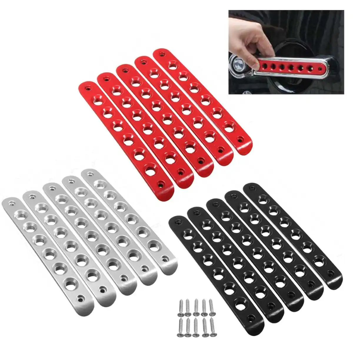Hot Sale 5PCS Door Handle &amp Tailgate Aluminum Trims Insert For Jeep /Wrangler 2007-2017 | Автомобили и мотоциклы