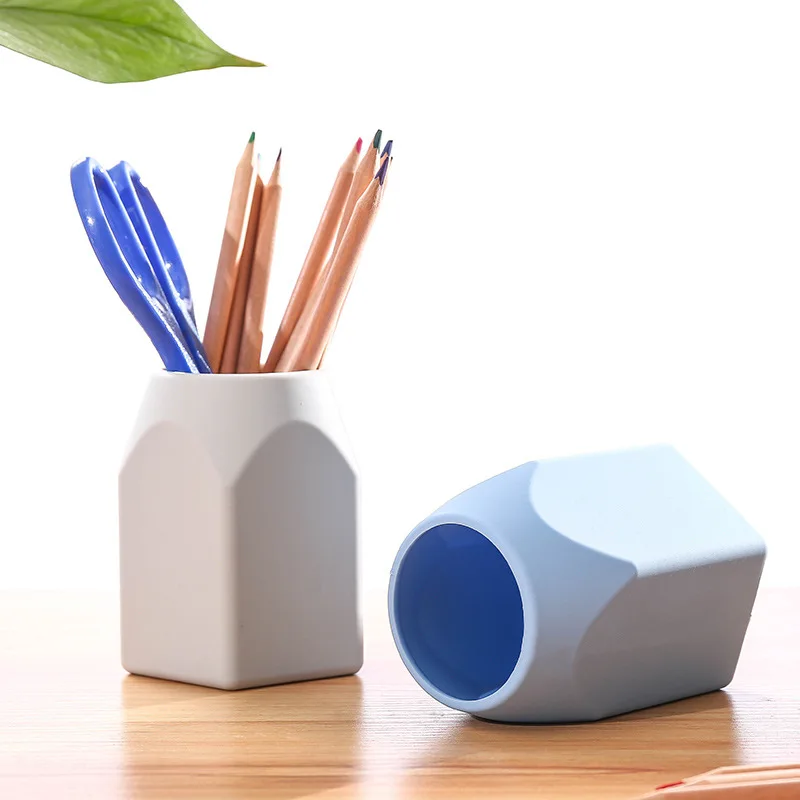 

New Style Silicone Pencil Holder Stationery Makeup Brush Storage Container Simple Fresh Multi-functional Office Pen Container